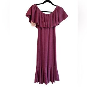 LuLaRoe Cici dress, deep pink,‎ off the shoulder